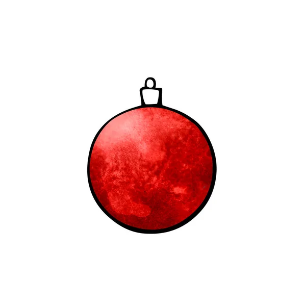 Απρόσκοπτη Μοτίβο Νερομπογιές Μπάλες Χριστουγεννιάτικο Δέντρο Χειροποίητο Νέο Έτος Xmas — Φωτογραφία Αρχείου