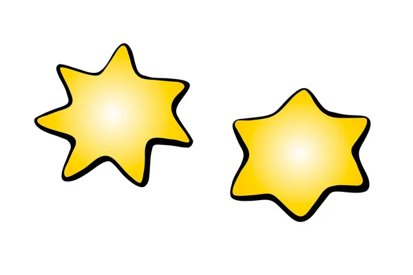 Conjunto Vectorial Estrellas Elemento Diseño Icono Sobre Tema Magia Noche — Vector de stock