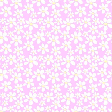 Basit ilkel çiçek desenli taşıyıcı. Çiçekleri düz stili olan şirin, uçsuz bucaksız bir iz. Yaz baharı arka plan ve dokuları.