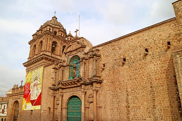 Fachada Principal Igreja Incrível Convento Merced Com Uma Torre Sino — Fotografia de Stock