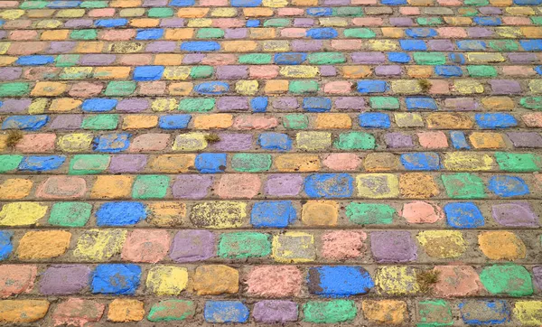 Colorido Camino Pavimentación Barrio Boca Buenos Aires Argentina Para Fondo — Foto de Stock