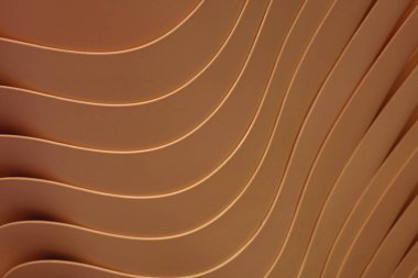 Soyut arkaplan için tarçın kahverengi akrilik kaplar yığınının muhteşem kıvrımları