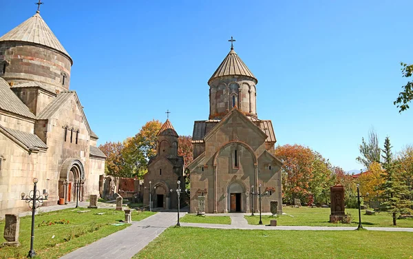 Iglesia Katoghike Complejo Monástico Medieval Kecharis Situado Ciudad Esquí Tsakhkadzor — Foto de Stock