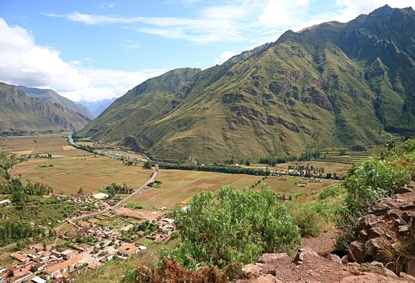 Impresionante Vista Panorámica Del Campo Región Del Cusco Valle Sagrado — Foto de Stock