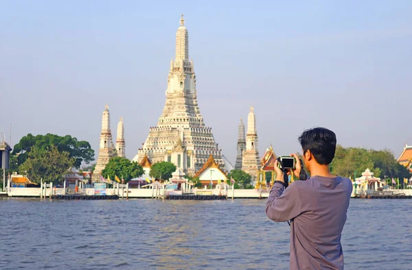 Chao Phraya Nehri Bankası Bangkok Tayland Daki Iconic Landmark Olan — Stok fotoğraf
