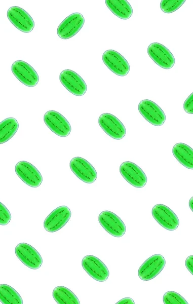 Pop Art Surrealistisk Stil Lime Grön Halv Skära Färska Vattenmeloner — Stockfoto