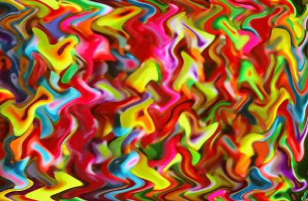 抽象的な背景のための多色芸術波パターンのイラスト — ストック写真
