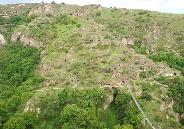 Increíbles Cuevas Formaciones Rocosas Old Khndzoresk Una Aldea Provincia Syunik —  Fotos de Stock