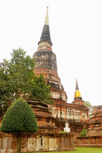 Impressionnant Stupa Principal Historique Chedi Complexe Temple Bouddhiste Wat Yai — Photo