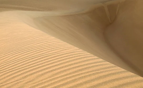 Incredibili Dune Sabbia Alla Luce Del Sole Nel Deserto Huacachina — Foto Stock