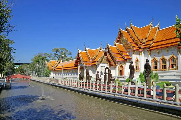 Wat Benchamabophit Templo Mármore Dos Templos Mais Conhecidos Bangkok Dusit — Fotografia de Stock
