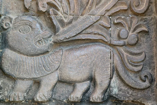 Detalles Del Relieve Fachada Basílica Catedral San Carlos Borromeo Puno — Foto de Stock