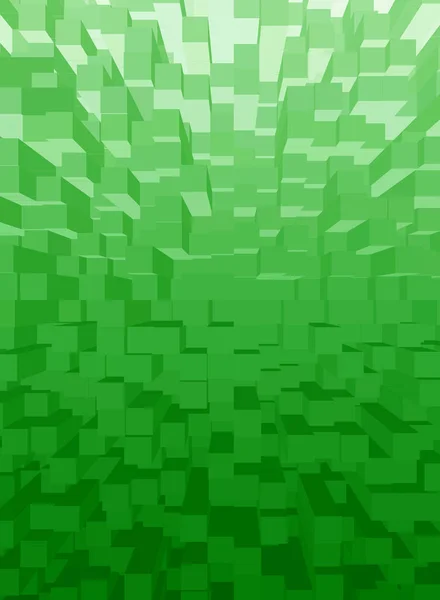 Ілюстрація Градієнтних Зелених Кубів Абстрактного Тла — стокове фото