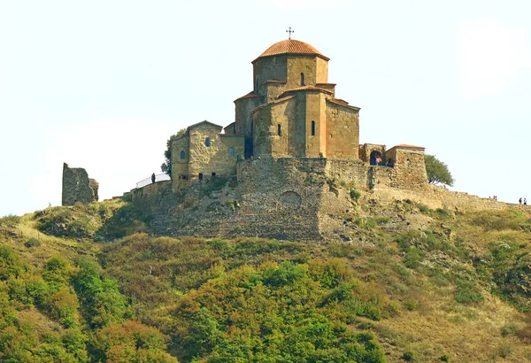 Mosteiro Medieval Jvari Visto Cidade Mtskheta Antiga Capital Geórgia — Fotografia de Stock