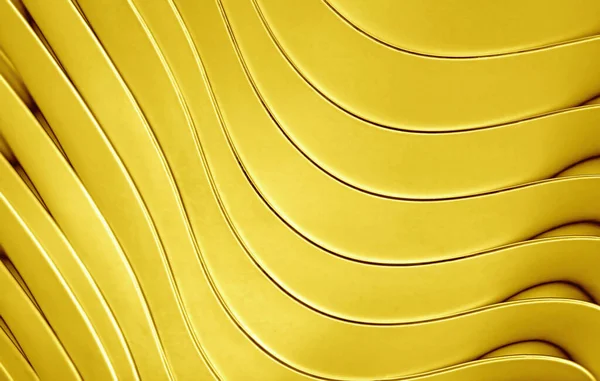 Hermosas Líneas Curva Cuencos Plástico Oro Apilados Para Patrón Fondo —  Fotos de Stock