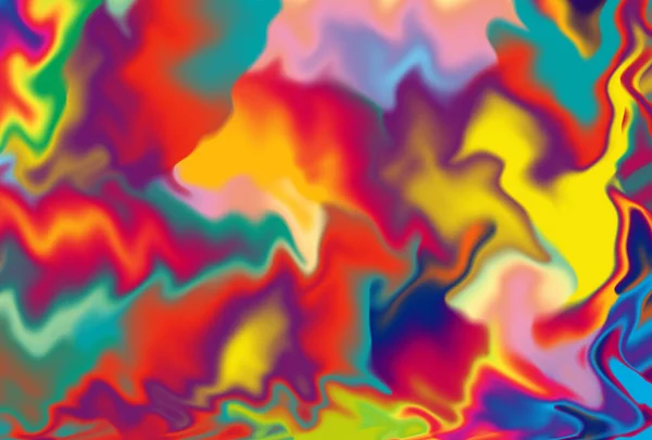 ぬれた紙の質感に多色水彩画のイラスト — ストック写真