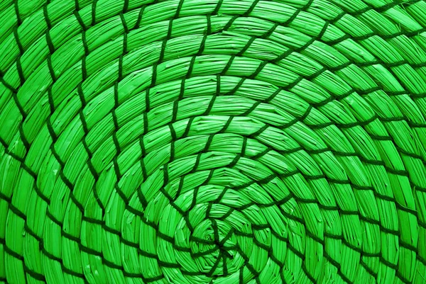 Sanatsal muhabbet kuşu yeşil renkli örülmüş su sümbülü yer minderi.