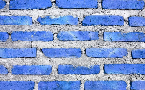 Vista Frontal Del Azul Cobalto Con Pared Ladrillo Grunge Color — Foto de Stock