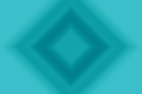Gradient Turquoise Blue 3D多层钻石方格框架的抽象背景 — 图库照片