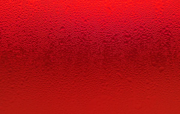 Closeup Texture Water Droplets Vibrant Red Chilled Cocktail Glass — Fotografia de Stock