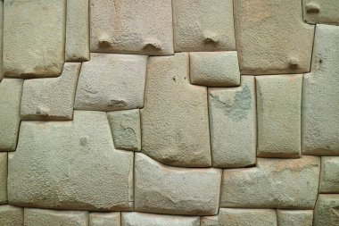 Cuzco, Peru, Güney Amerika 'daki Tarihi Merkezi' nde Inca Stone Masonry Wall