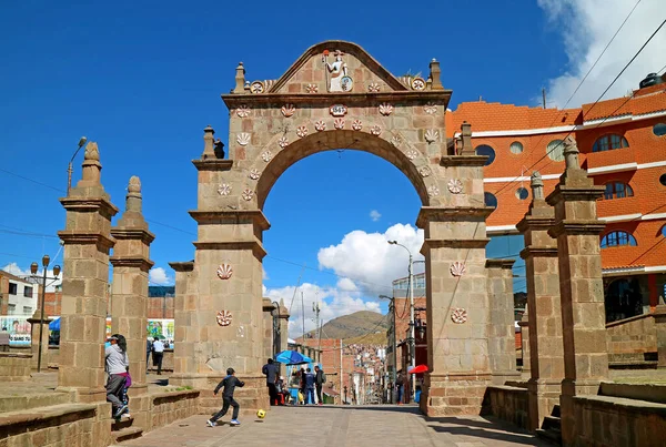 Deustua Kemeri Güney Amerika Nın Puno Şehrinde Bulunan Tarihi Taş — Stok fotoğraf