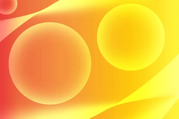 Ilustração Abstrata Gradiente Laranja Amarelo Colorido Várias Esferas Dimensionadas — Fotografia de Stock
