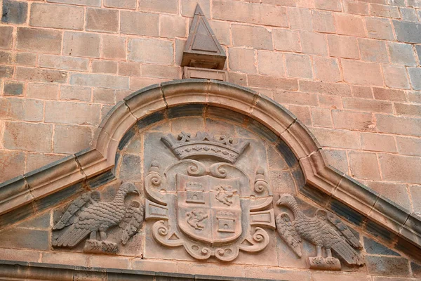 Befrielse Fasaden Katedralen Basilikan Antagandet Jungfru Eller Cusco Katedralen Historiska — Stockfoto