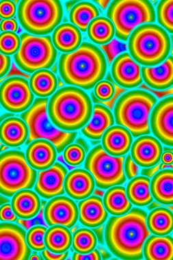 Soyut Arkaplan için Oyuncu Karmaşık Çemberler Şablonunun Şaşırtıcı Çoklu Renkleri