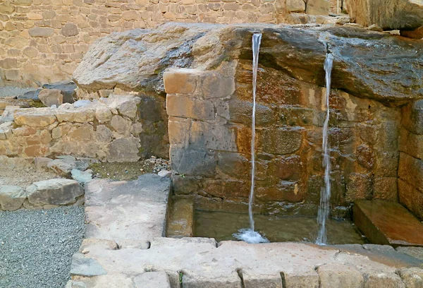 Średniowieczna Fontanna Świątyni Wodnej Ollantaytambo Stanowisko Archeologiczne Prowincja Urubamba Region — Zdjęcie stockowe