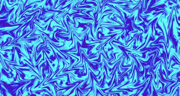 生动的钴蓝和明亮的北极蓝抽象图案图解 — 图库照片