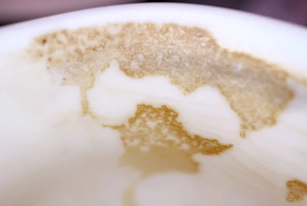 Closeup Coffee Traces Cup Finished Drinking — Fotografia de Stock