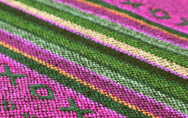 Closeup Pattern Texture Colorful Thai Northern Region Traditional Textile — Stock Fotó