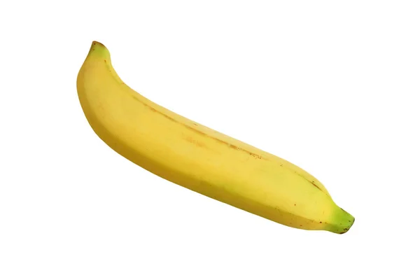 Палець Свіжого Стиглого Банана Ізольовано Білому Тлі — стокове фото