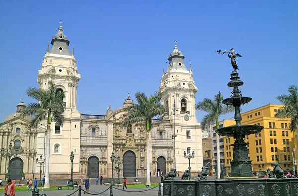 Catedral Basílica Lima Centro Histórico Lima Uno Los Impresionantes Patrimonio — Foto de Stock