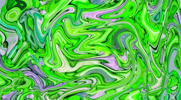 Illustrazione Della Texture Della Pittura Olio Gradiente Verde Fluo Lilla — Foto Stock