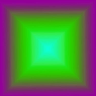 Magenta Square Frame ile Neon Green Top 3B Piramit Üst Görünümü