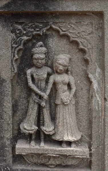 Ancient Small Carved Structure Walls Ahilyabai Fort Maheshwar Madhya Pradesh — Foto Stock