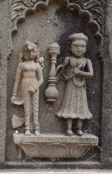 Ancient Small Carved Structure Walls Ahilyabai Fort Maheshwar Madhya Pradesh — Stock Fotó