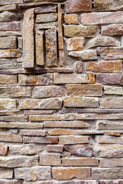 Gestapelte Steinmauer — Stockfoto