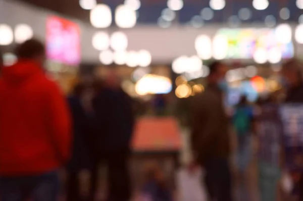 Fundo Desfocado Pessoas Centro Comercial Abstração Férias Ano Novo Natal — Fotografia de Stock