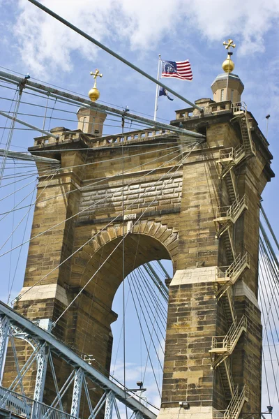 Roebling puente colgante — Foto de Stock