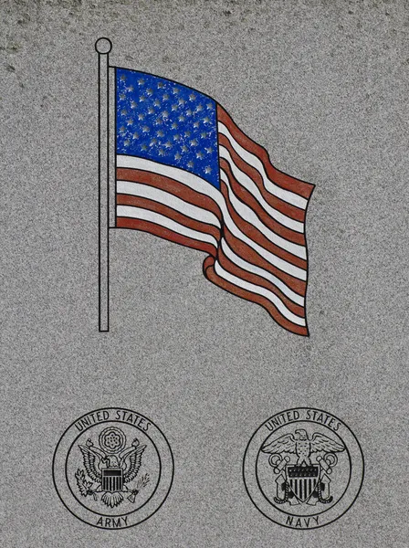 Bendera Amerika Serikat pada Memoria Angkatan Darat dan Angkatan Laut — Stok Foto