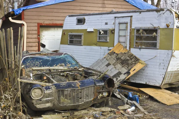 Tornado-Sturmschäden — Stockfoto