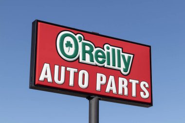 Frankfort - Ekim 2021: O 'Reilly oto yedek parça mağazası. O 'Reilly otomotiv parçalarının perakendecisi ve dağıtıcısı..