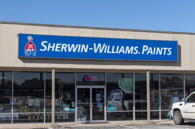 Frankfort - Ekim 2021: Sherwin-Williams perakende boya ve kaplama mağazası. Sherwin Williams NYSE 'de SHW olarak listelenmiş..
