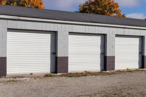 Self Storage Mini Storage Garage Units — Stock Photo, Image