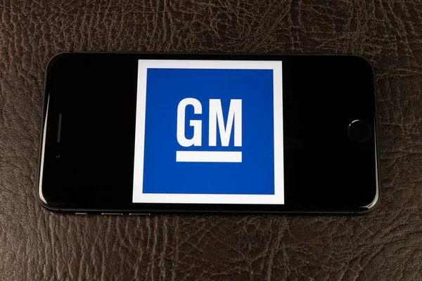 Indianapolis Circa Dicembre 2020 Logo General Motors Smartphone Uno Dei — Foto Stock