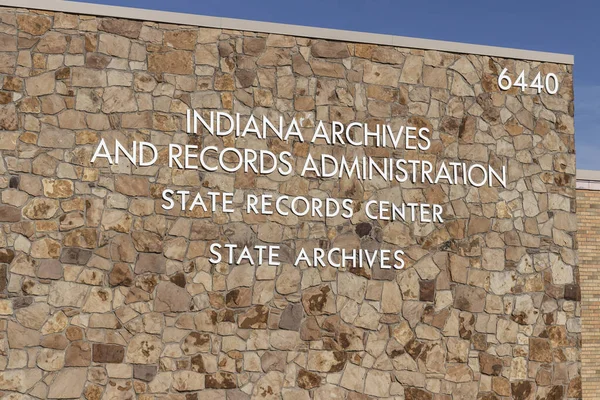 Indianapolis Circa Grudzień 2020 Administracja Archiwów Archiwów Indianie State Records — Zdjęcie stockowe