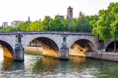 Paris - Mayıs 2011: Pont Neuf Köprüsü, Seine Nehri üzerindeki en eski köprü.